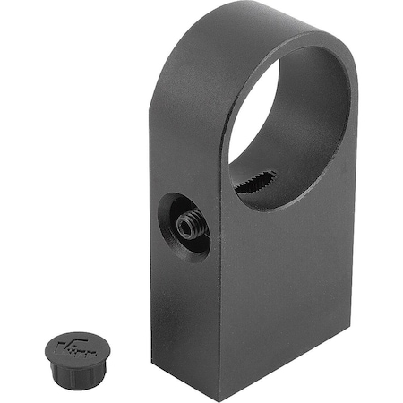 Kipp Mounting Bracket, Form:B Aluminum, Black Anodized, D=M08 K1018.08302